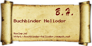 Buchbinder Heliodor névjegykártya